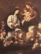Jose Antolinez St Rose of Lima before the Madonna oil painting